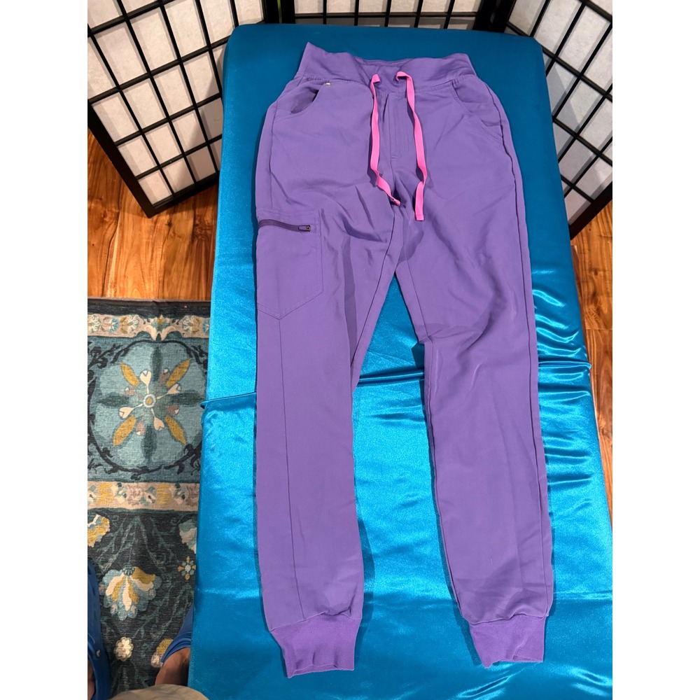 FIGS Scrub Set XS/T Purple Technical Collection Jogger Pants Top